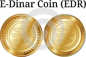 Set of physical golden coin E-Dinar Coin (EDR)