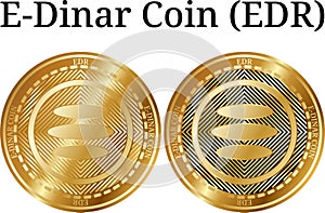 Set of physical golden coin E-Dinar Coin EDR