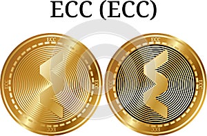 Set of physical golden coin ECC (ECC)