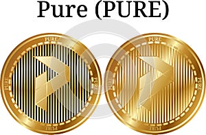 Set of physical golden coin Pure (PURE)