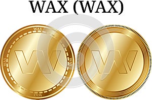 Set of physical golden coin WAX WAX