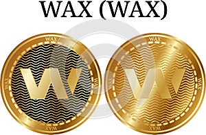 Set of physical golden coin WAX (WAX)