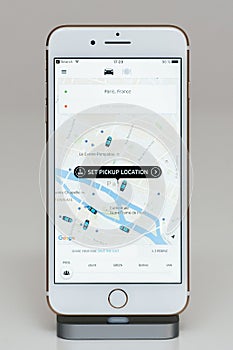 Set pickup location on iPhone 7 Plus the application software