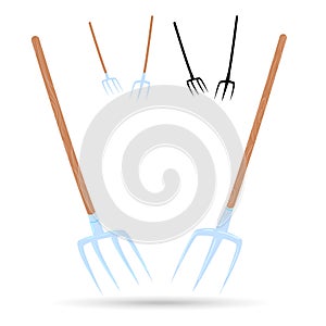 Set of pitchwork. icon. sign design