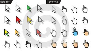 A set of pointing to different colors (ai generated)