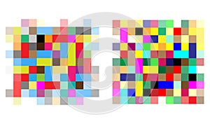 Set of Pixel censored signs.