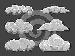 Set of pixel clouds