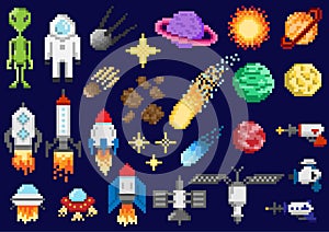 Space ships, planets, satellites