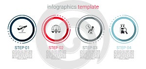 Set Plane takeoff, Globe with flying plane, Human waiting airport terminal and Lost baggage. Business infographic