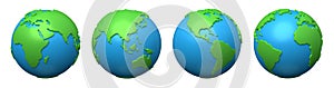 Set of planet Earth globe icons