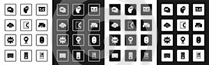 Set Planning strategy concept, Web development, Cloud computing lock, UI or UX design, Monitor, mobile, tablet, Front