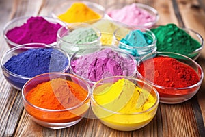 a set of plant-based colorants used for making bath bombs photo