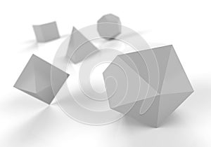 Set of platonic shapes