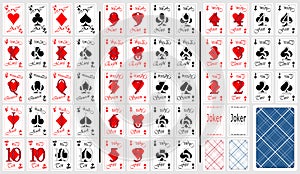 Set of playing cards.