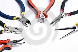 Set of pliers and wire cutters