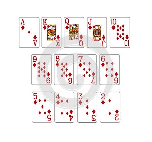 set of poker cards