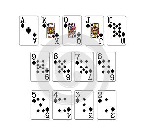 Set of poker cards