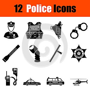 Set of police icons