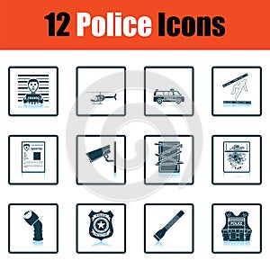 Set of police icons