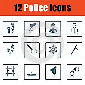 Set of police icons