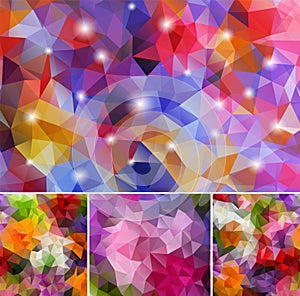 Set Polygonal Backgrounds