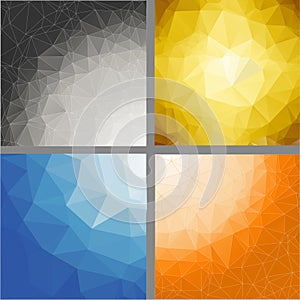 SET polygonal backgrounds