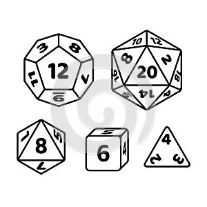 Game dice set photo