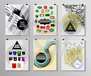 Set of poster, flyer, brochure design templates