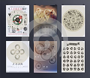 Set of poster, flyer, brochure design templates