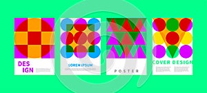 Set of posters in Bauhaus style