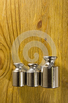 Set of precision weights for a balance scale