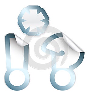 Set of premium labels