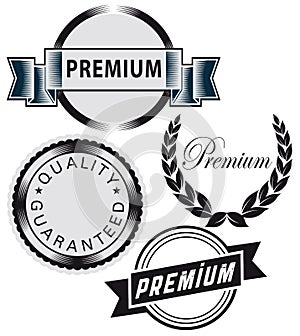Set of premium labels