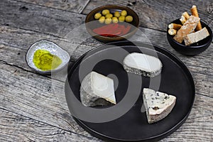 Set of premium quality Spanish Cheeses photo