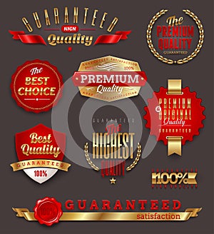 Set of premium quality golden labels