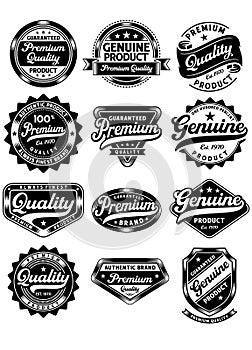 Set of Premium Quality Labels