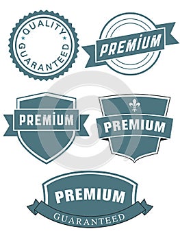 Set of premium seals or labels