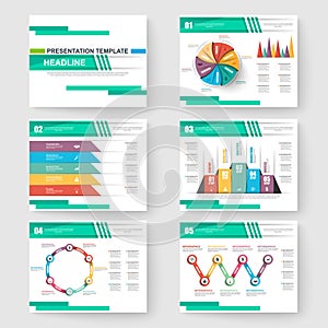 Set of presentation slide templates powerpoint