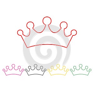 Set of princess crowns