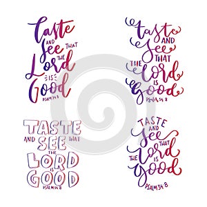 Set Of Printable Scripture Lettering On White Background