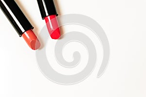Set professional cosmetics, make up tools and accessory on a white background, fashion and beauty cosmetics