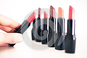 Set of professional lipsticks