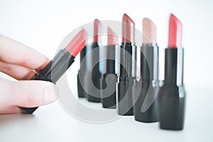 Set of professional lipsticks