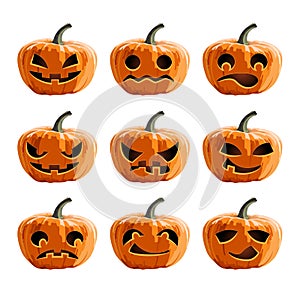 Set pumpkins for Halloween