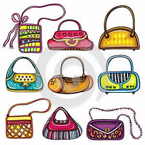 Set of purses photo