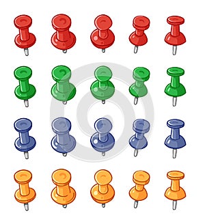 Set of push pins