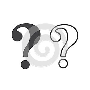 Set of question mark icon vector illustration