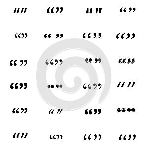 Set of quotation marks. Vector illistration photo