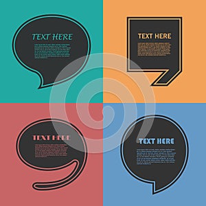 Set of Quotation. Speech Bubble templates with