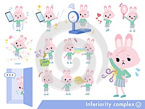A set of rabbit girl on inferiority complex